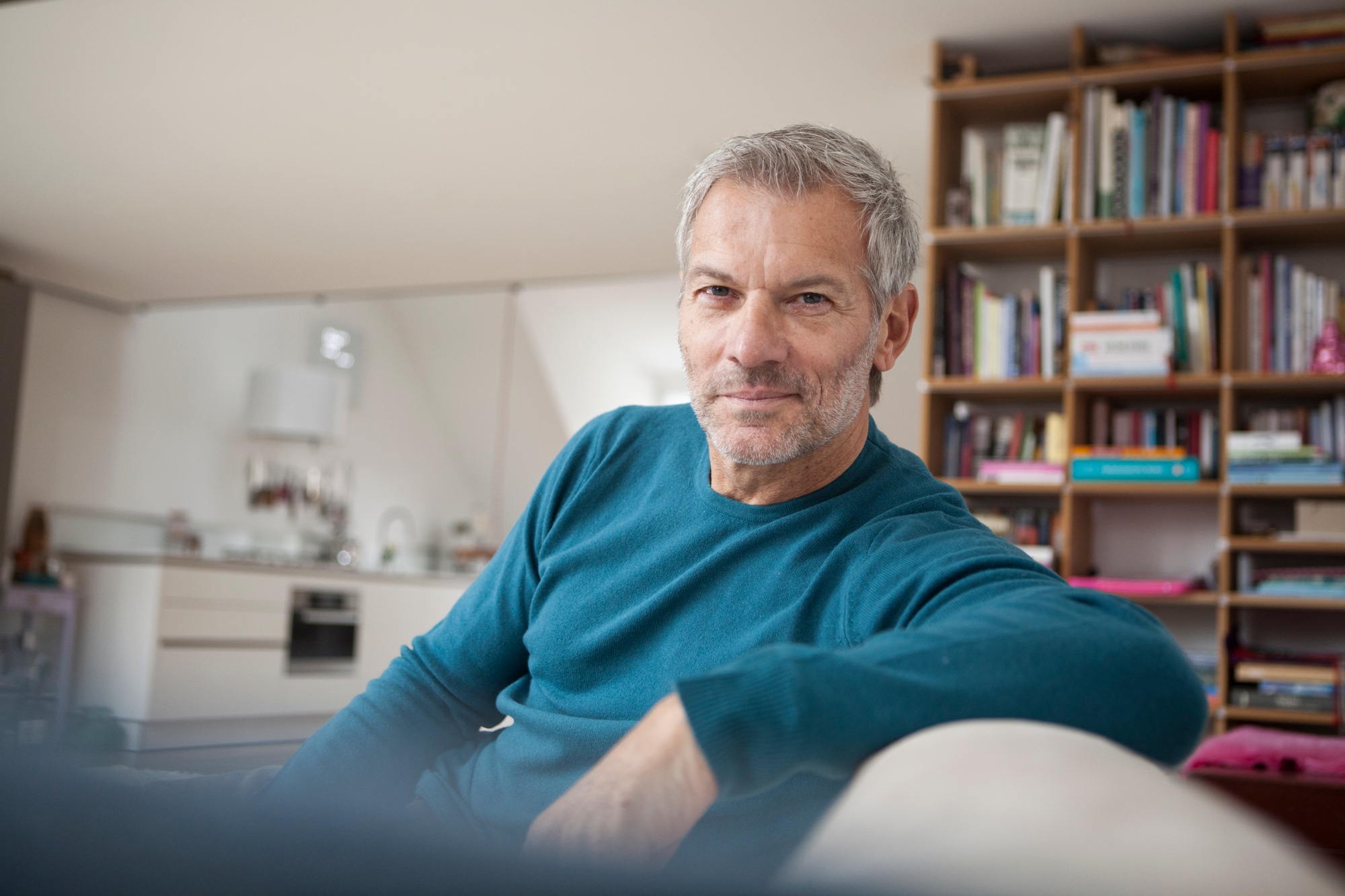 Portrait of relaxed man at home Portrait of relaxed man at home